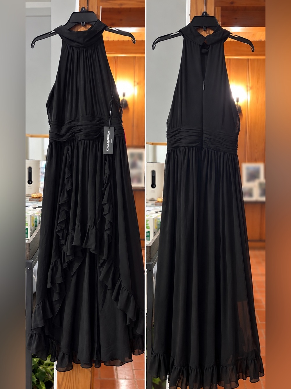 Black Halter Evening Dress